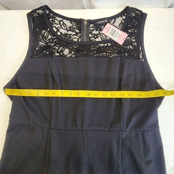 Torrid Black Lace Trim Sleeveless NWT Women's Size 16 Dress E11 - Picture 6 of 12